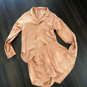 Victoria’s Secret Copper PJ Set XS